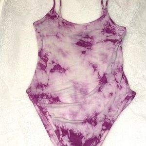 Forever 21 Purple Tie Dye Body Suit/ S